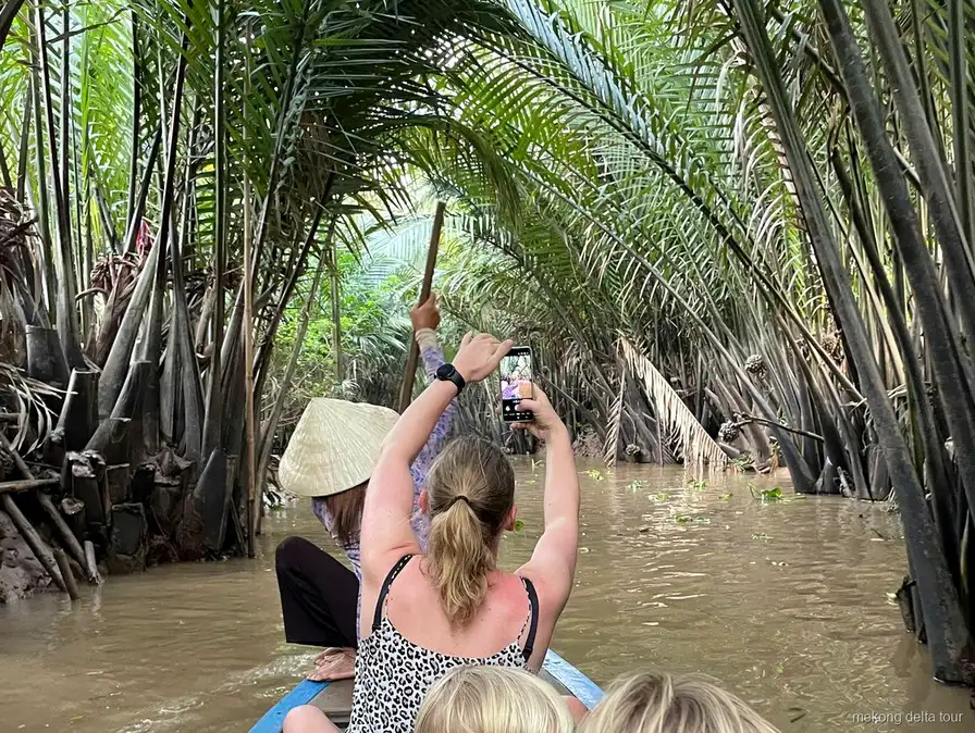 Pagode Vinh Trang visitée lors de l'excursion dans le delta du Mékong avec cours de cuisine